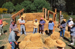 Straw bale construction